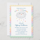 Cute Cloud Raindrops Gender Neutraal Baby shower Kaart (Voorkant)