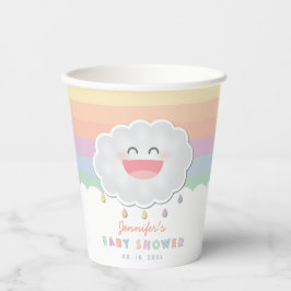 Cute Cloud Raindrops Gender Neutraal Baby shower Papieren Bekers
