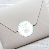 Cute Cloud Raindrops Gender Neutraal Baby shower Ronde Sticker