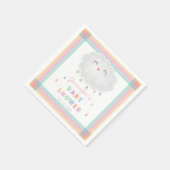 Cute Cloud Raindrops Gender Neutraal Baby shower Servet (Hoek)