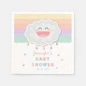 Cute Cloud Raindrops Gender Neutraal Baby shower Servet (Voorkant)