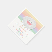 Cute Cloud Raindrops Gender Neutraal Baby shower Servet (Hoek)