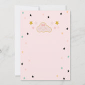 Cute Cloud, Stars, Sweet Baby Baby shower Kaart (Achterkant)