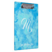 Cute Clouds Blue Monogram Klembord (Rechts)