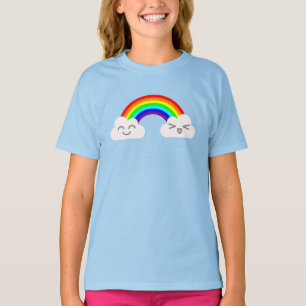 Cute Clouds en Rainbow T-Shirt