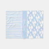 Cute Clouds en Stripes Fleece Deken (Voorkant (Horizontaal))