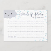 Cute Clouds Family Couples Baby shower Advice Kaar Advieskaart (Voorkant)