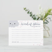 Cute Clouds Family Couples Baby shower Advice Kaar Advieskaart (Staand voorkant)