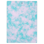 Cute Clouds roze en Blue Monogram Klembord (Achterkant)