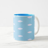 Cute Clouds Tweekleurige Koffiemok (Voorkant rechts)