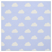 Cute Clouds White op blauw Stof (Swatch)