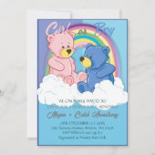 Cute Cloudy Rainbow Sky Beer Geslacht Reveleert Fe Kaart (Voorkant)