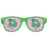 Cute Clover Face Retro Zonnebril (Voorkant)