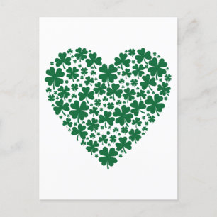 Cute Clover Shamrock Hearts St. Patrick's Day Gift Briefkaart
