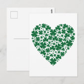 Cute Clover Shamrock Hearts St. Patrick's Day Gift Briefkaart (Voorkant / Achterkant)
