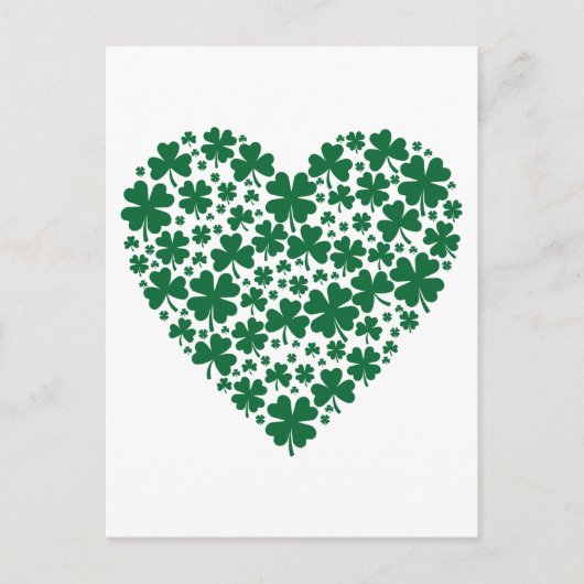 Cute Clover Shamrock Hearts St. Patrick's Day Gift Briefkaart (Voorkant)