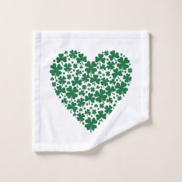 Cute Clover Shamrock Hearts St. Patrick's Day Gift Washandje