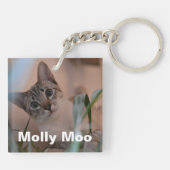 Cute Clowder of Cats Illustration with LOVE Photo Sleutelhanger (Achterkant)