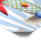 Cute Clown Circus Birthday Party poster (Hoek)