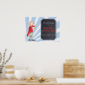 Cute Clown Circus Birthday Party poster (Keuken)