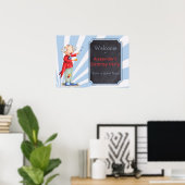 Cute Clown Circus Birthday Party poster (Thuiskantoor)