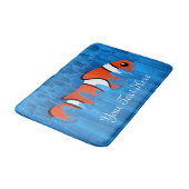 Cute Clown Fish and Beauful Blue Zee Anemone Badmat (Gekanteld)