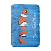 Cute Clown Fish and Beauful Blue Zee Anemone Badmat (Voorkant Verticaal)