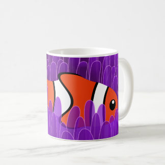 Cute Clown Fish and Beauful Paars Zee Anemone Koffiemok