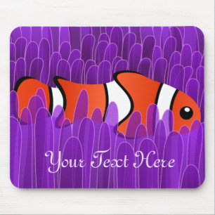 Cute Clown Fish and Beauful Paars Zee Anemone Muismat