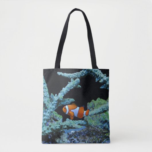Cute Clown Fish in koraal Tote Bag (Voorkant)