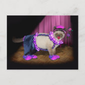 Cute Clown Kat Briefkaart (Voorkant)