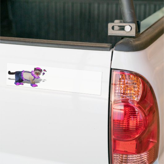 Cute Clown Kat Bumpersticker (Op Truck)