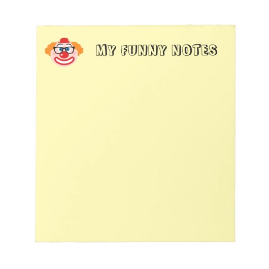 Cute clown notepad for funny jokes and notes notitieblok (Voorkant)
