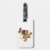 Cute Clownish Cartoon Afghan Hound Bagagelabel (Achterkant verticaal)