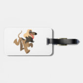 Cute Clownish Cartoon Afghan Hound Bagagelabel (Achterkant horizontaal)