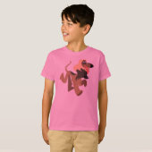 Cute Clownish Cartoon Afghan Hound Kinder T-Shirt (Voorkant volledig)