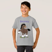 Cute Clydesdale cartoon T-shirt (Voorkant volledig)