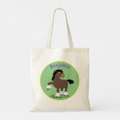 Cute Clydesdale cartoon Tote Bag (Achterkant)