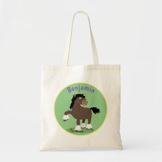 Cute Clydesdale cartoon Tote Bag (Voorkant)