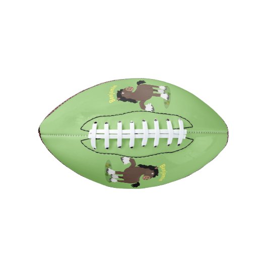 Cute Clydesdale draft horse cartoon illustration American Football (Voorkant)