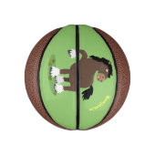 Cute Clydesdale draft horse cartoon illustration Basketbal (Verticaal)