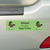 Cute Clydesdale draft horse cartoon illustration Bumpersticker (Op auto)