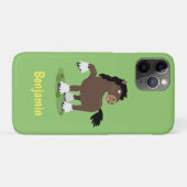 Cute Clydesdale draft horse cartoon illustration Case-Mate iPhone Case (Achterkant (horizontaal))