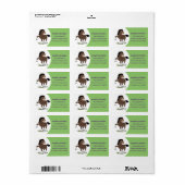 Cute Clydesdale draft horse cartoon illustration Etiket (Full Sheet)