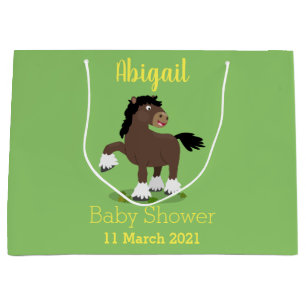 Cute Clydesdale draft horse cartoon illustration Groot Cadeauzakje
