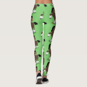 Cute Clydesdale draft horse cartoon illustration Leggings (Achterkant)