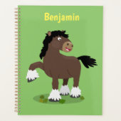 Cute Clydesdale draft horse cartoon illustration Planner (Voorkant)