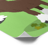 Cute Clydesdale draft horse cartoon illustration Poster (Hoek)