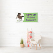 Cute Clydesdale draft horse cartoon illustration Spandoek (Insitu)