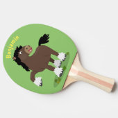 Cute Clydesdale draft horse cartoon illustration Tafeltennisbatje (Zijkant)